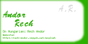 andor rech business card